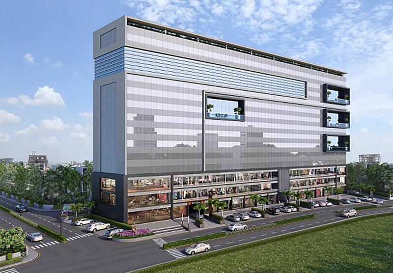 Entrée en portfolio — Shivalik Satyamev, complexe commercial, Ahmedabad, Inde