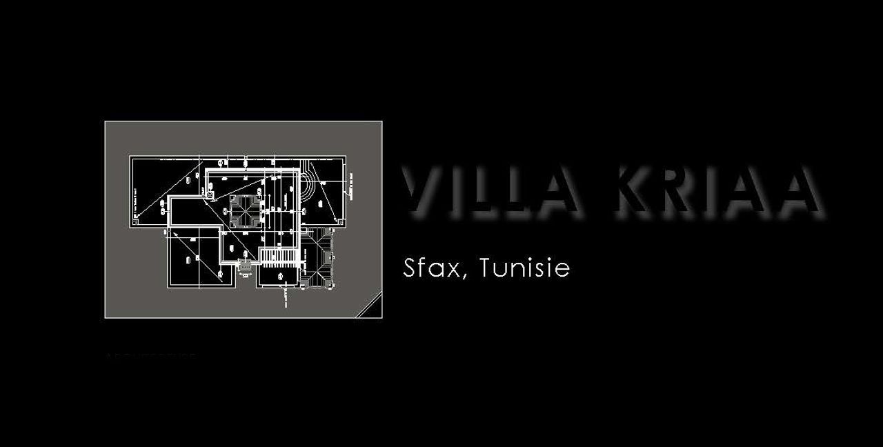 Villa Kriaa - Plans d'exécution - Atelier dada - 2002