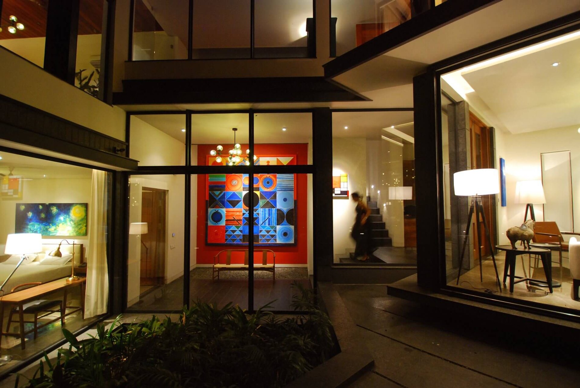 Interior Lighting of the Mango Tree Villa in Bhopal, India