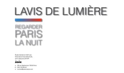 Livre blanc et manifeste —  « Lavis de lumière » pour réinventer la nuit à Paris