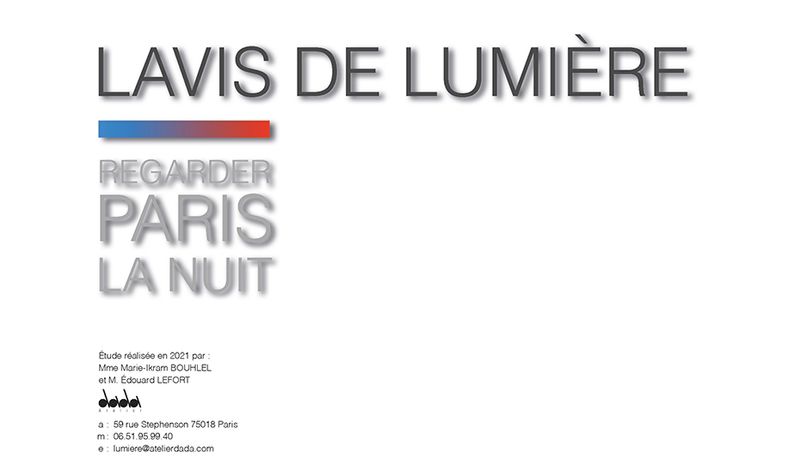 Livre blanc et manifeste —  « Lavis de lumière » pour réinventer la nuit à Paris