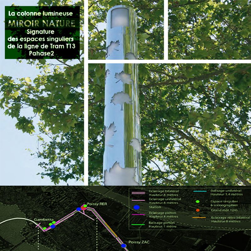 Lancement — “Miroir Nature” Une colonne lumineuse pour le Tram T13, Yvelines