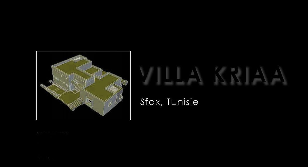 Villa Kriaa - Permis de construire - Atelier dada - 2001