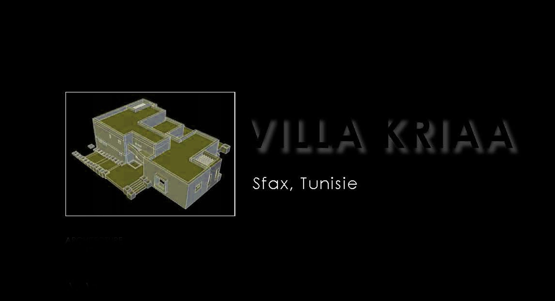 Villa Kriaa - Permis de construire - Atelier dada - 2001