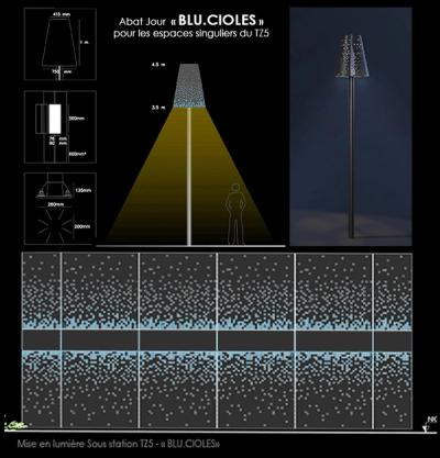 Phase d'Exécution — « BLU.CIOLES », Une lumière hybride pour le projet de ligne BHNS TZen5