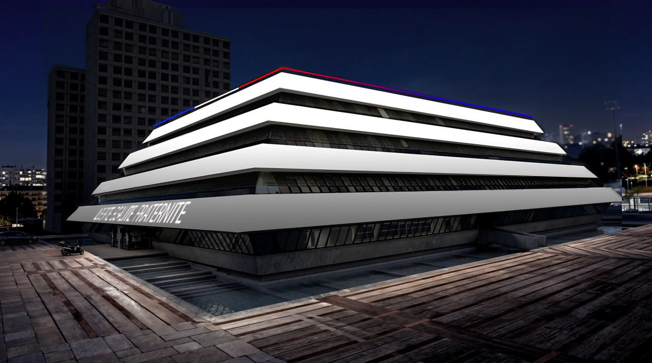 Elegant Nocturnal Lighting design for Nanterre City Hall, IDF, France