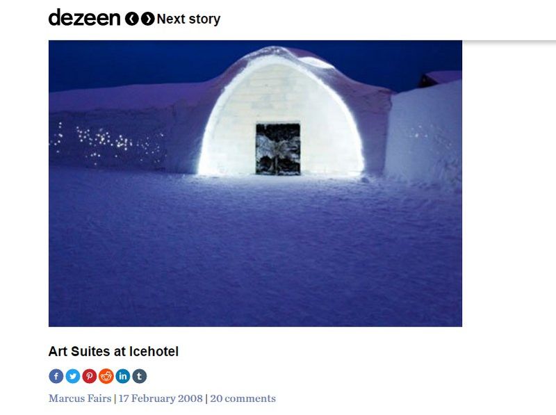 Dezeen (UK) — Ice Hotel, Jukkasjärvi