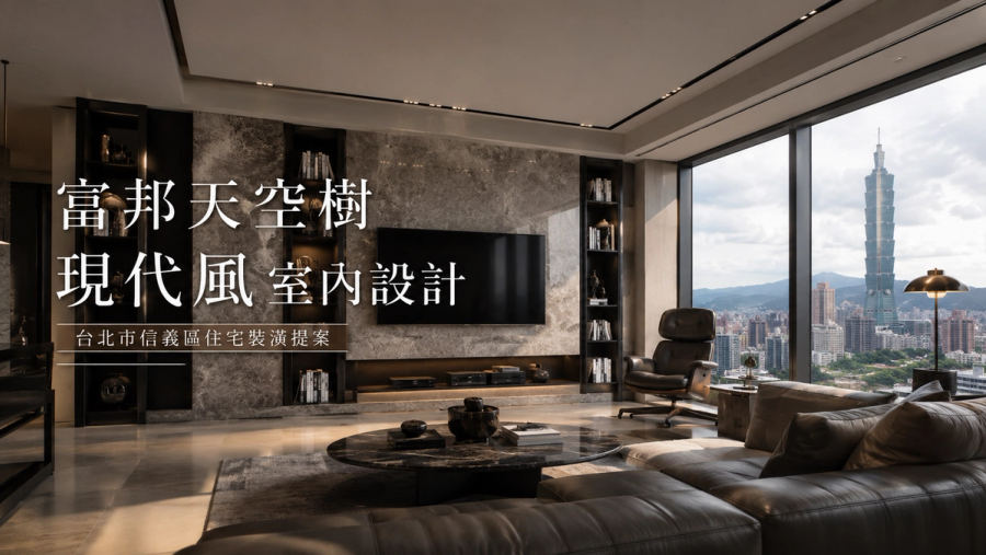 富邦天空樹現代風室內設計|台北市信義區住宅裝潢提案