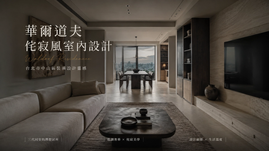 華爾道夫侘寂風室內設計｜台北市中山區裝潢設計靈感