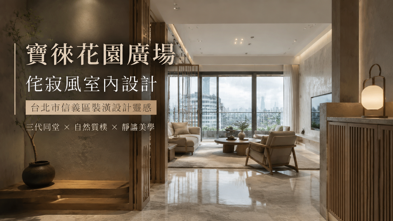 寶徠花園廣場侘寂風室內設計｜台北市信義區裝潢設計靈感