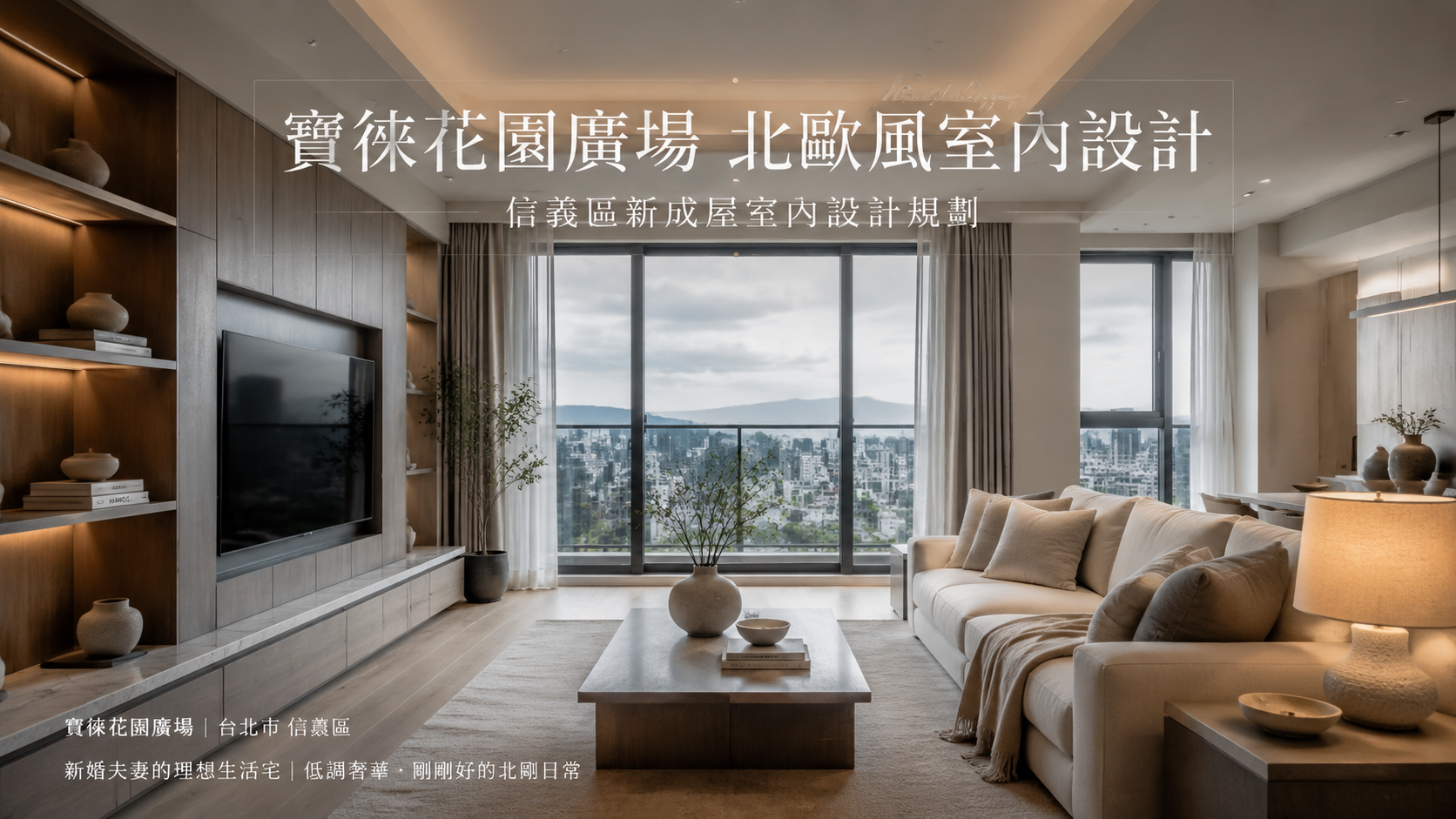 寶徠花園廣場北歐風室內設計｜信義區新成屋室內設計規劃