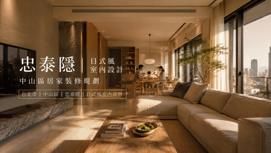 忠泰隱日式風室內設計｜中山區居家裝修規劃