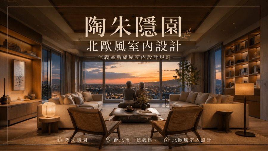 陶朱隱園北歐風室內設計|信義區新成屋室內設計規劃