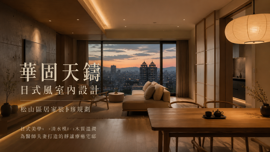 華固天鑄日式風室內設計｜松山區居家裝修規劃