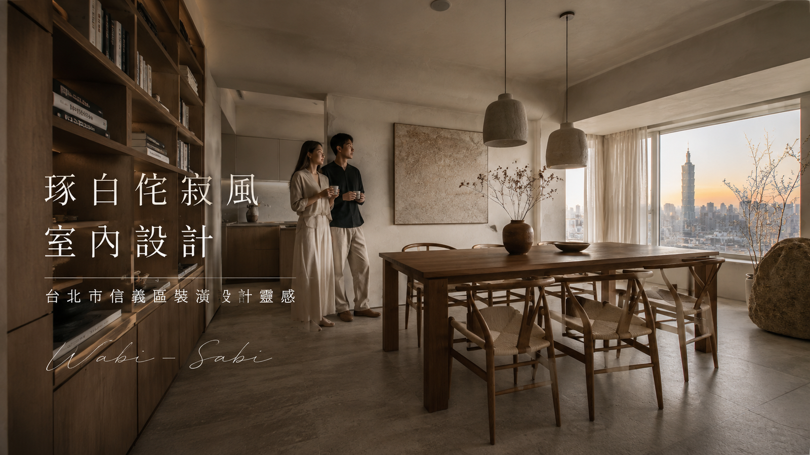 琢白侘寂風室內設計｜台北市信義區裝潢設計靈感餐廳室內設計