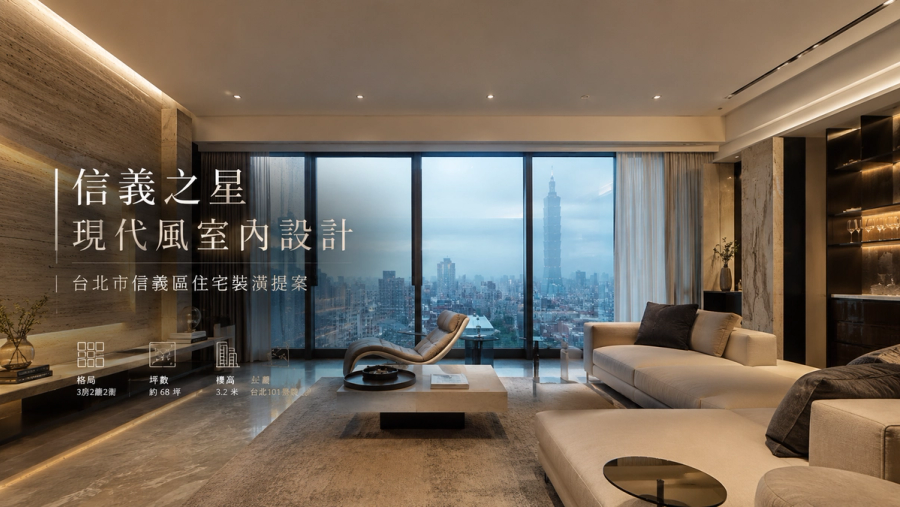 信義之星現代風室內設計|台北市信義區住宅裝潢提案
