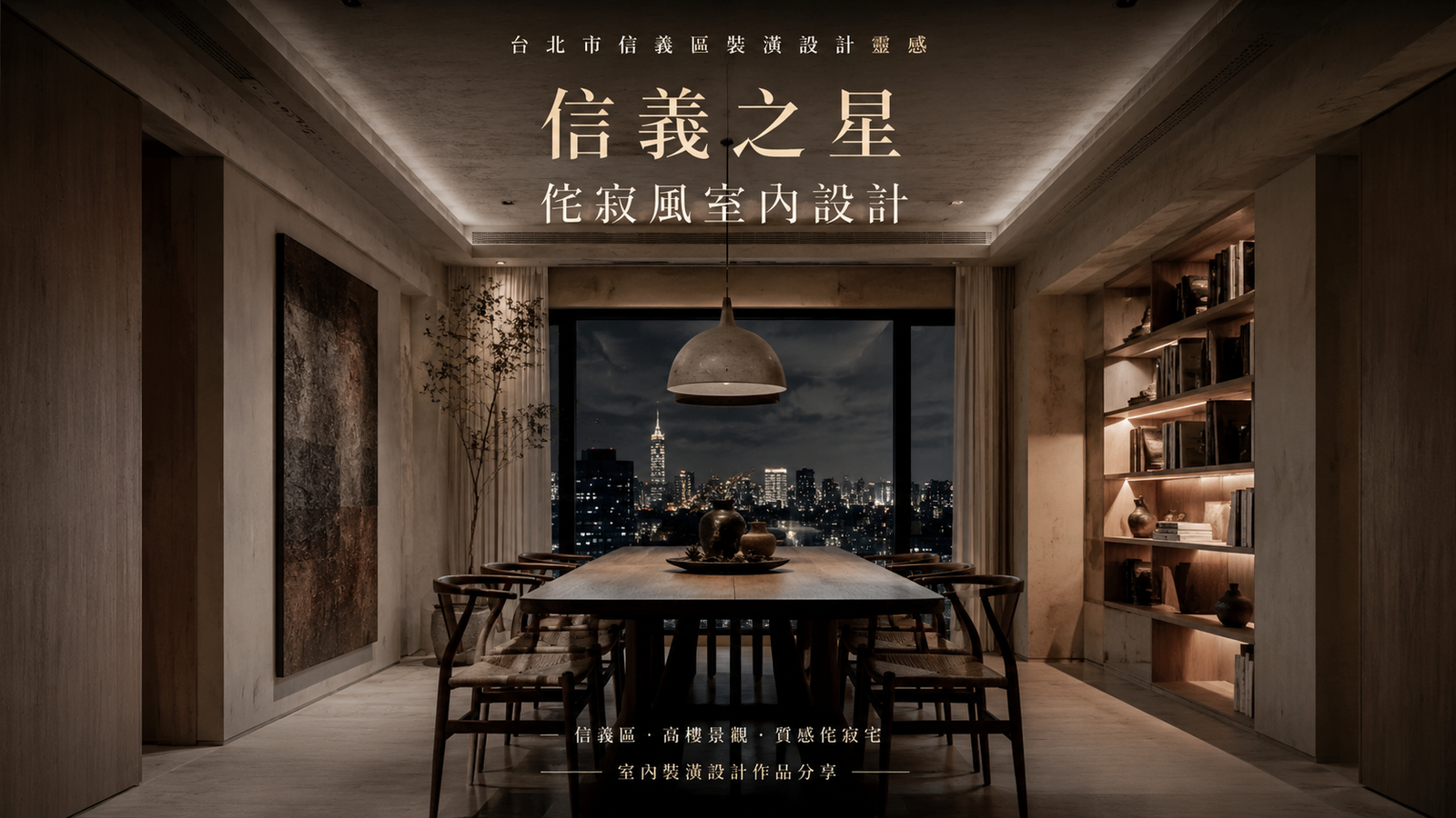 信義之星侘寂風室內設計｜台北市信義區裝潢設計靈感餐廳室內設計