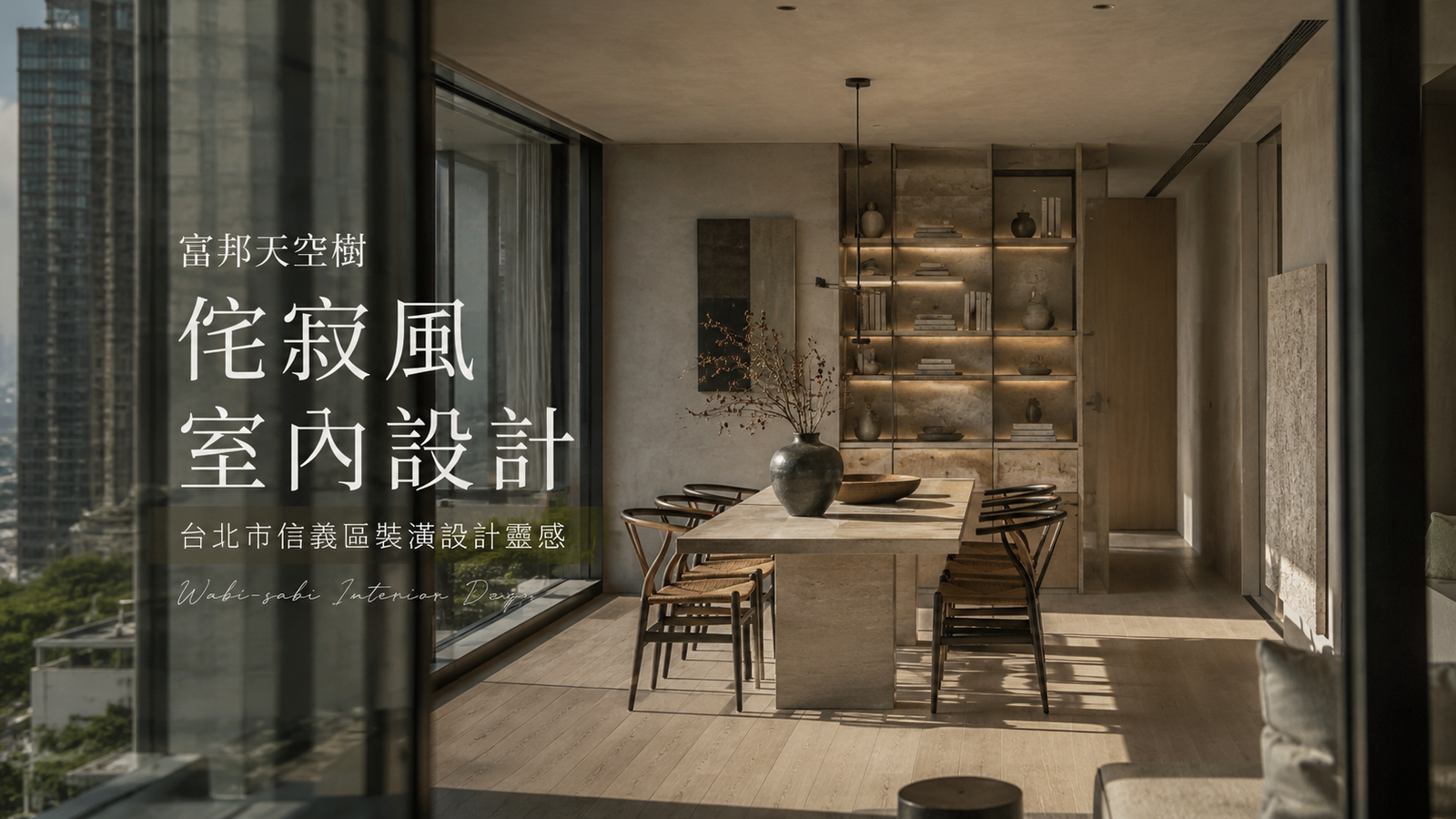 富邦天空樹侘寂風室內設計｜台北市信義區裝潢設計靈感餐廳室內設計