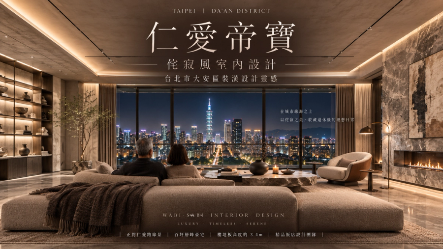 仁愛帝寶侘寂風室內設計｜台北市大安區裝潢設計靈感