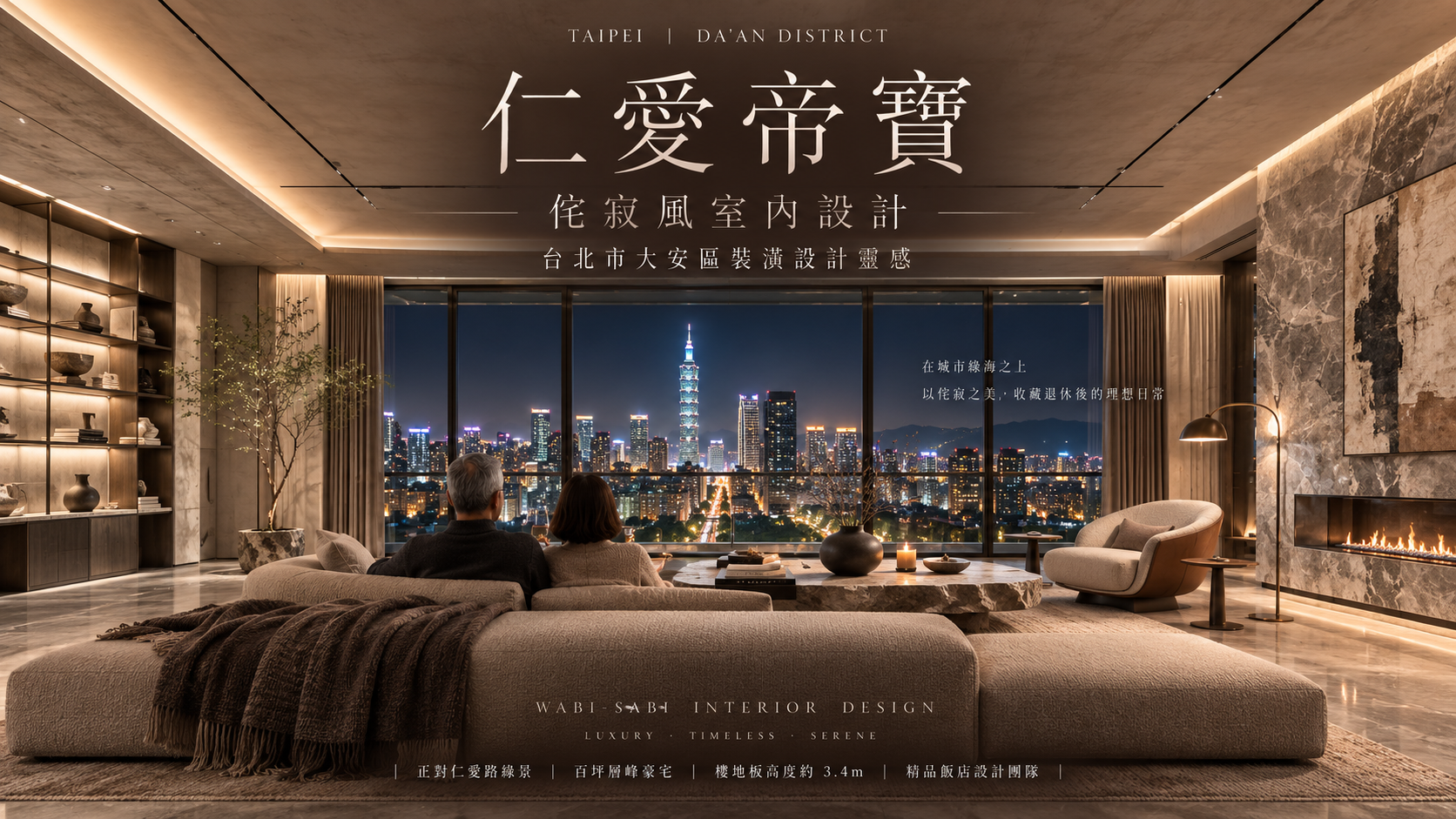 仁愛帝寶侘寂風室內設計｜台北市大安區裝潢設計靈感