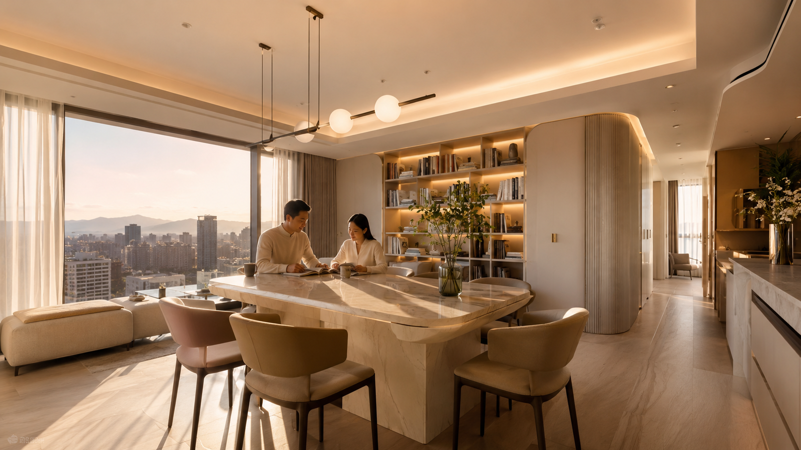 寶徠花園奶油風室內設計｜松山區住宅空間設計提案餐廳室內設計