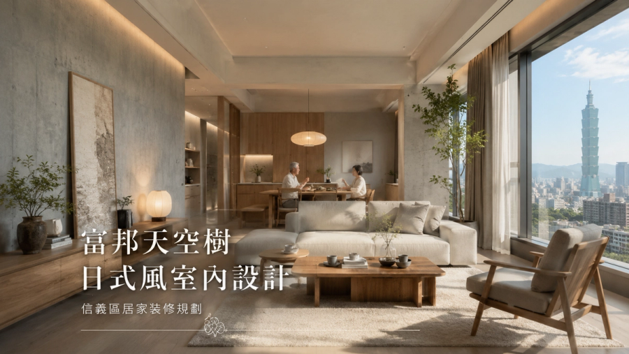 富邦天空樹日式風室內設計|信義區居家裝修規劃