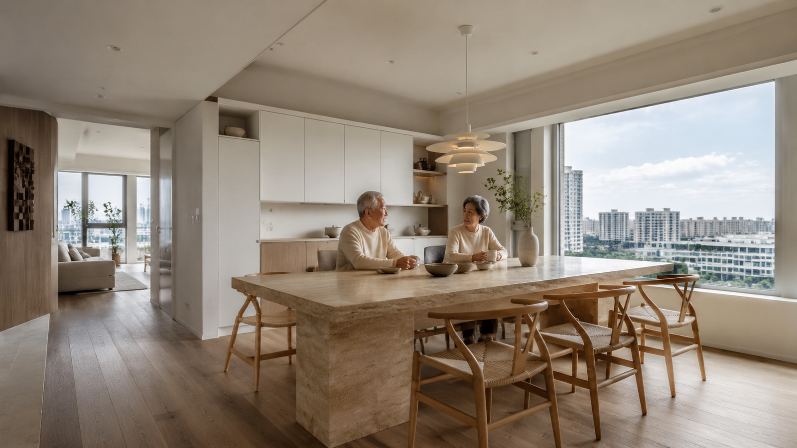 國賓大苑北歐風室內設計｜中山區新成屋室內設計規劃餐廳室內設計