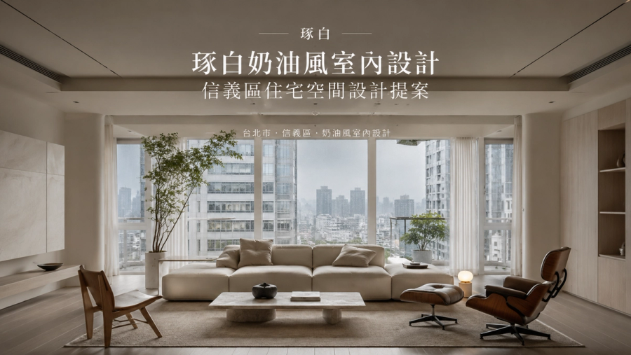琢白奶油風室內設計｜信義區住宅空間設計提案