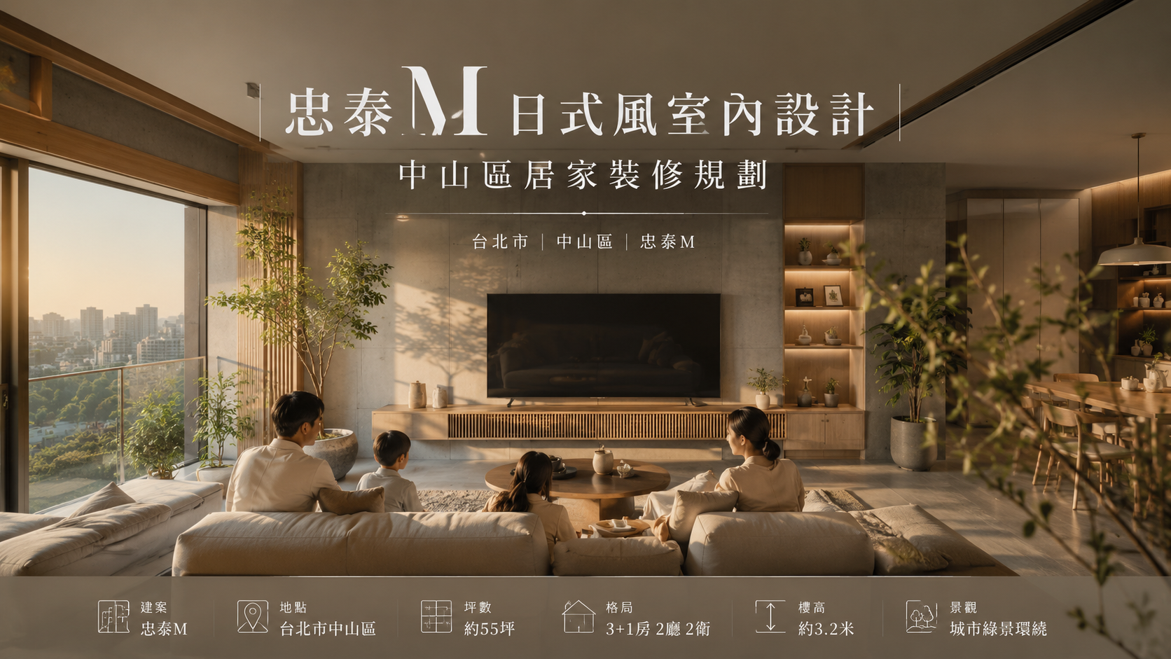 忠泰M日式風室內設計｜中山區居家裝修規劃