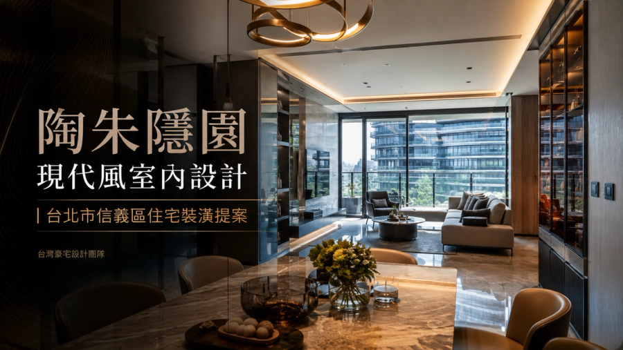 陶朱隱園現代風室內設計|台北市信義區住宅裝潢提案