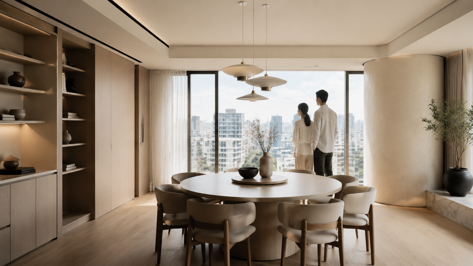 忠泰隱奶油風室內設計｜中山區住宅空間設計提案餐廳室內設計