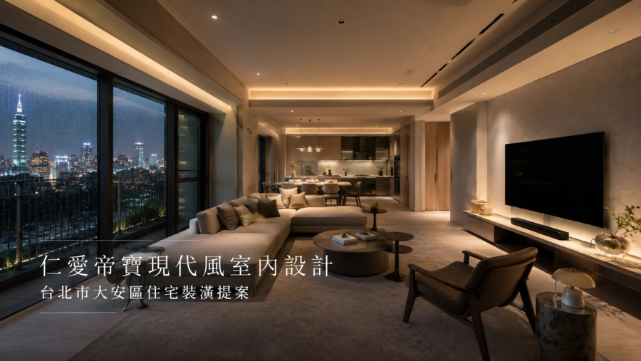 仁愛帝寶現代風室內設計|台北市大安區住宅裝潢提案