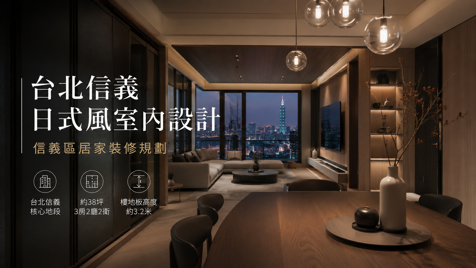 台北信義日式風室內設計｜信義區居家裝修規劃