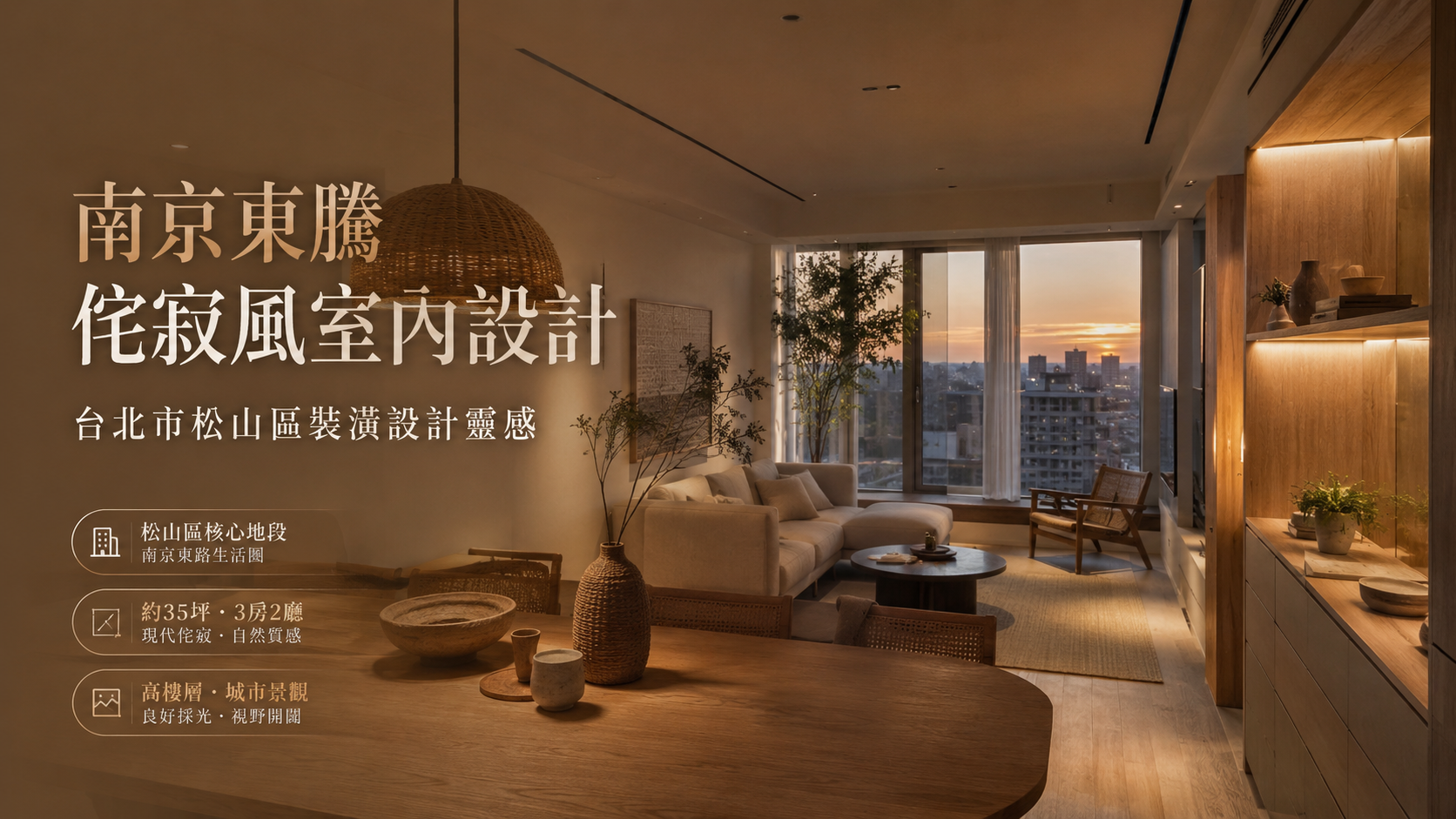 南京東騰侘寂風室內設計｜台北市松山區裝潢設計靈感
