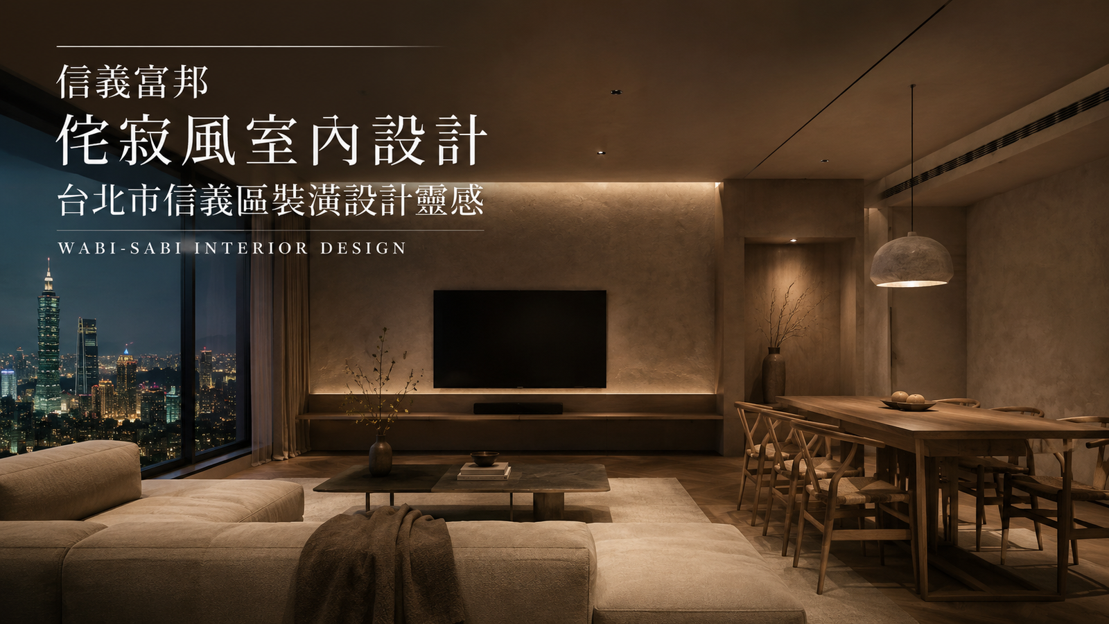 信義富邦侘寂風室內設計｜台北市信義區裝潢設計靈感餐廳室內設計