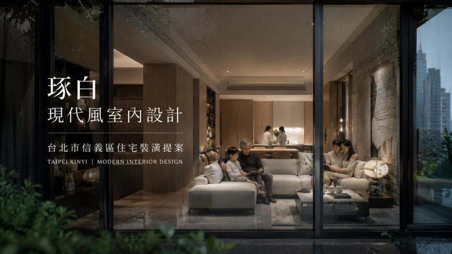 琢白現代風室內設計|台北市信義區住宅裝潢提案