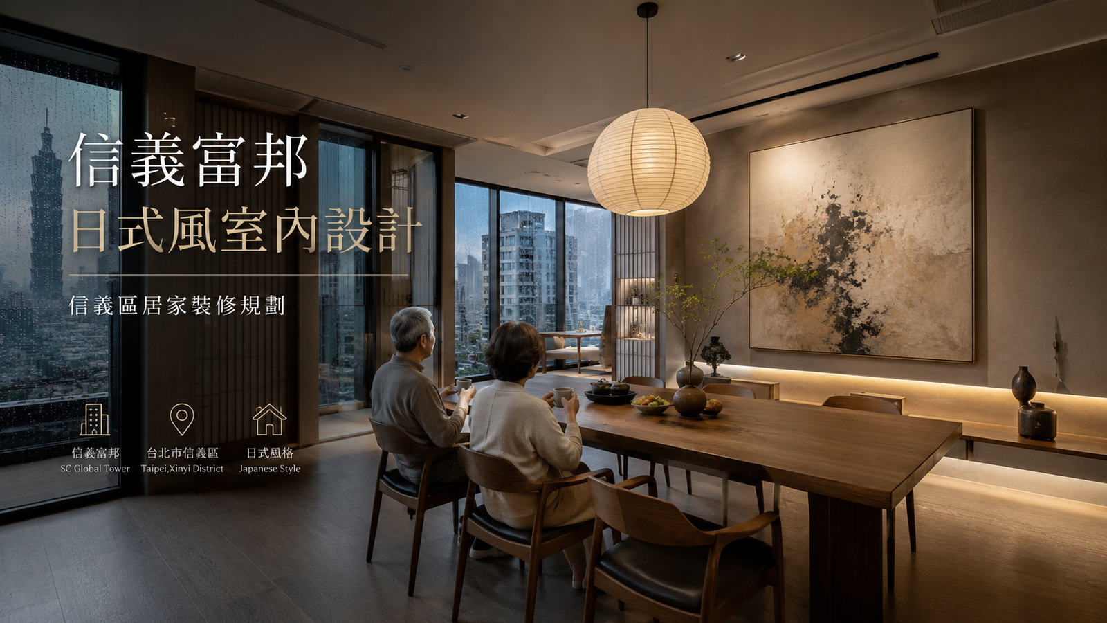 信義富邦日式風室內設計｜信義區居家裝修規劃餐廳室內設計
