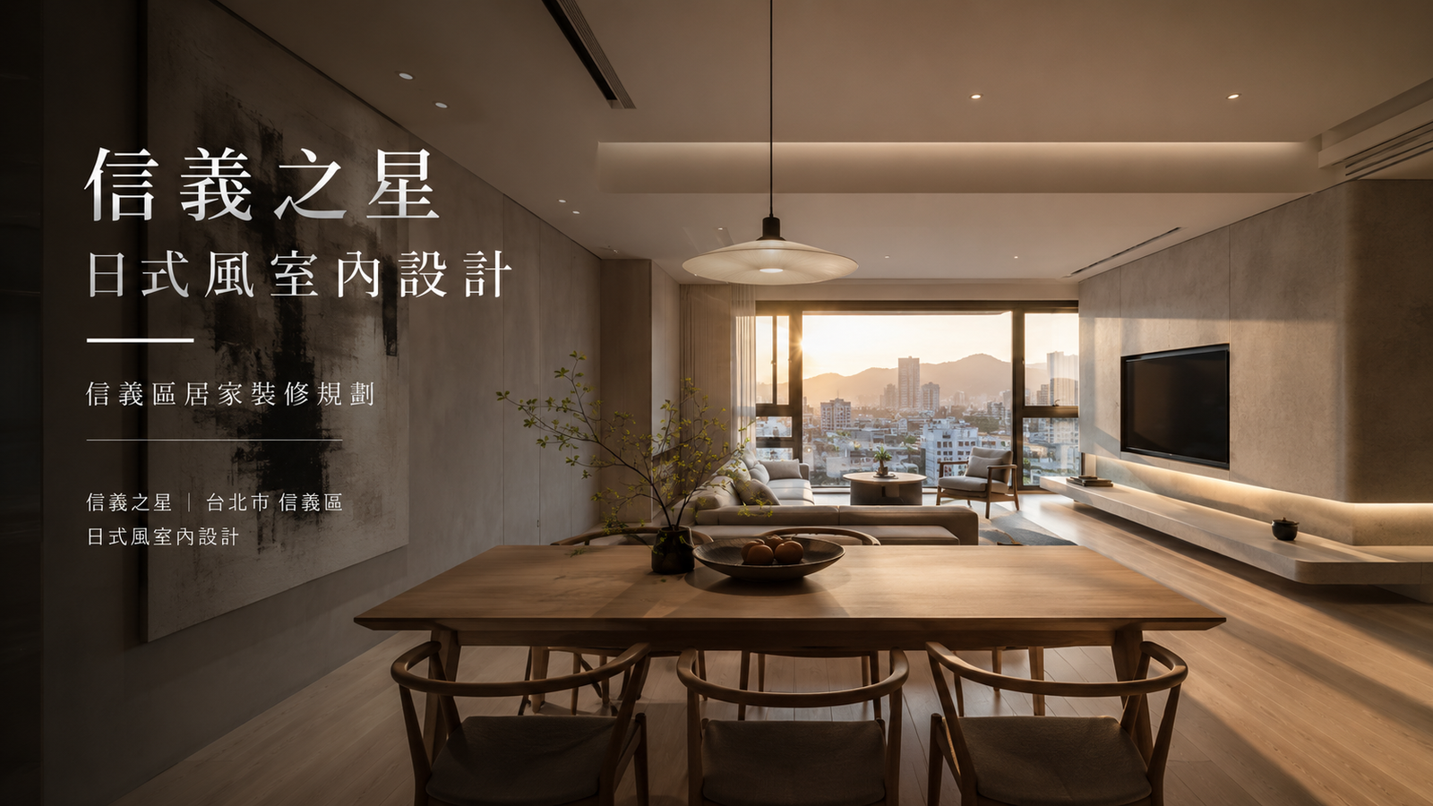 信義之星日式風室內設計｜信義區居家裝修規劃餐廳室內設計