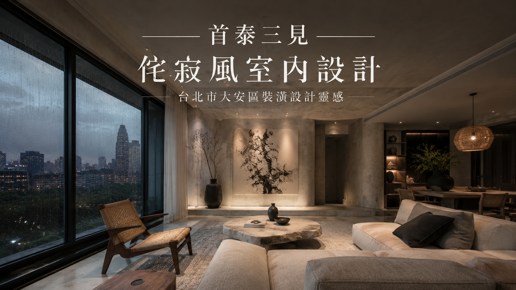 首泰三見侘寂風室內設計｜台北市大安區裝潢設計靈感