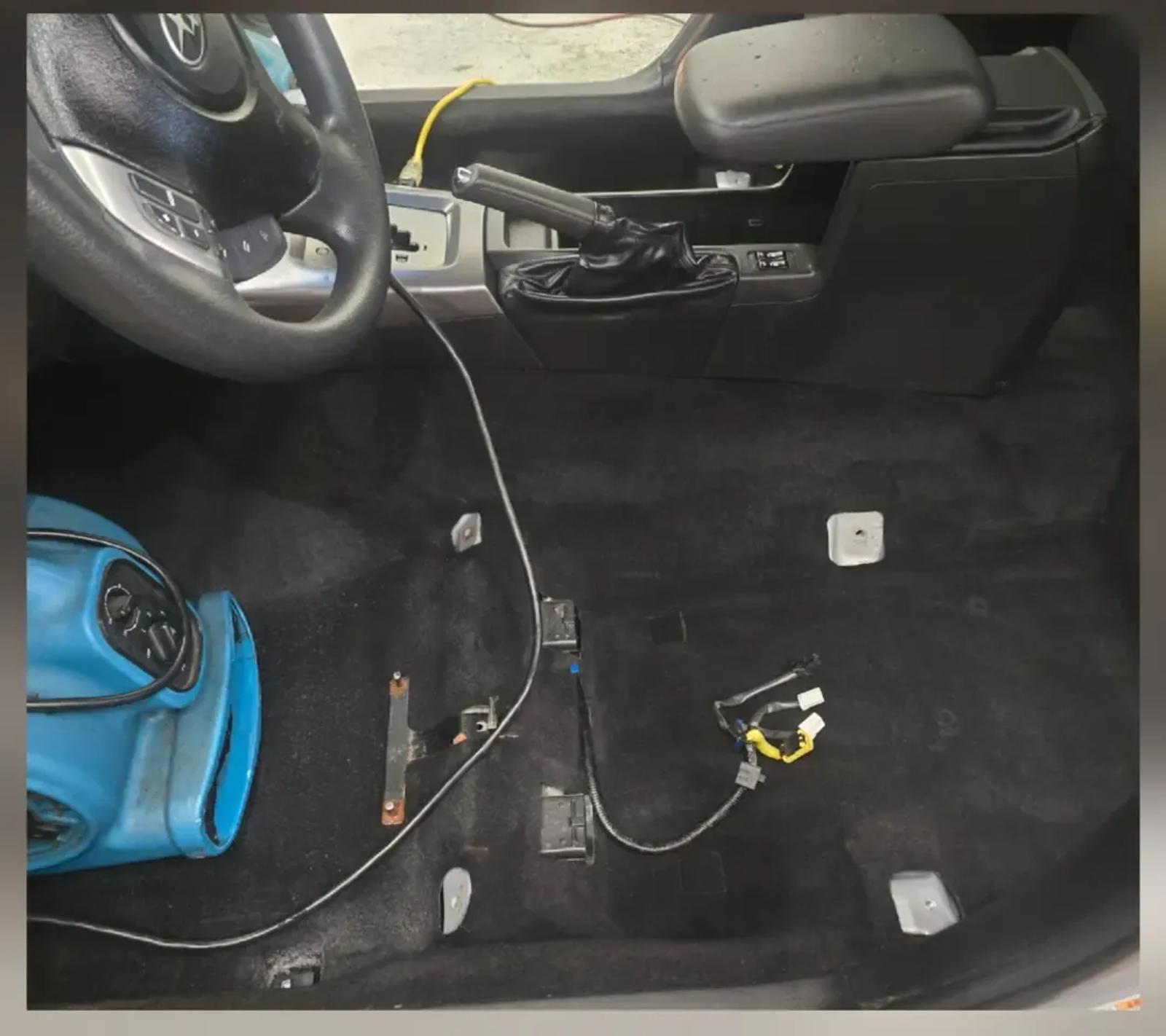 Subaru interior carpet after shampoo, extraction and drying by Twisted Auto Detail in Anchorage