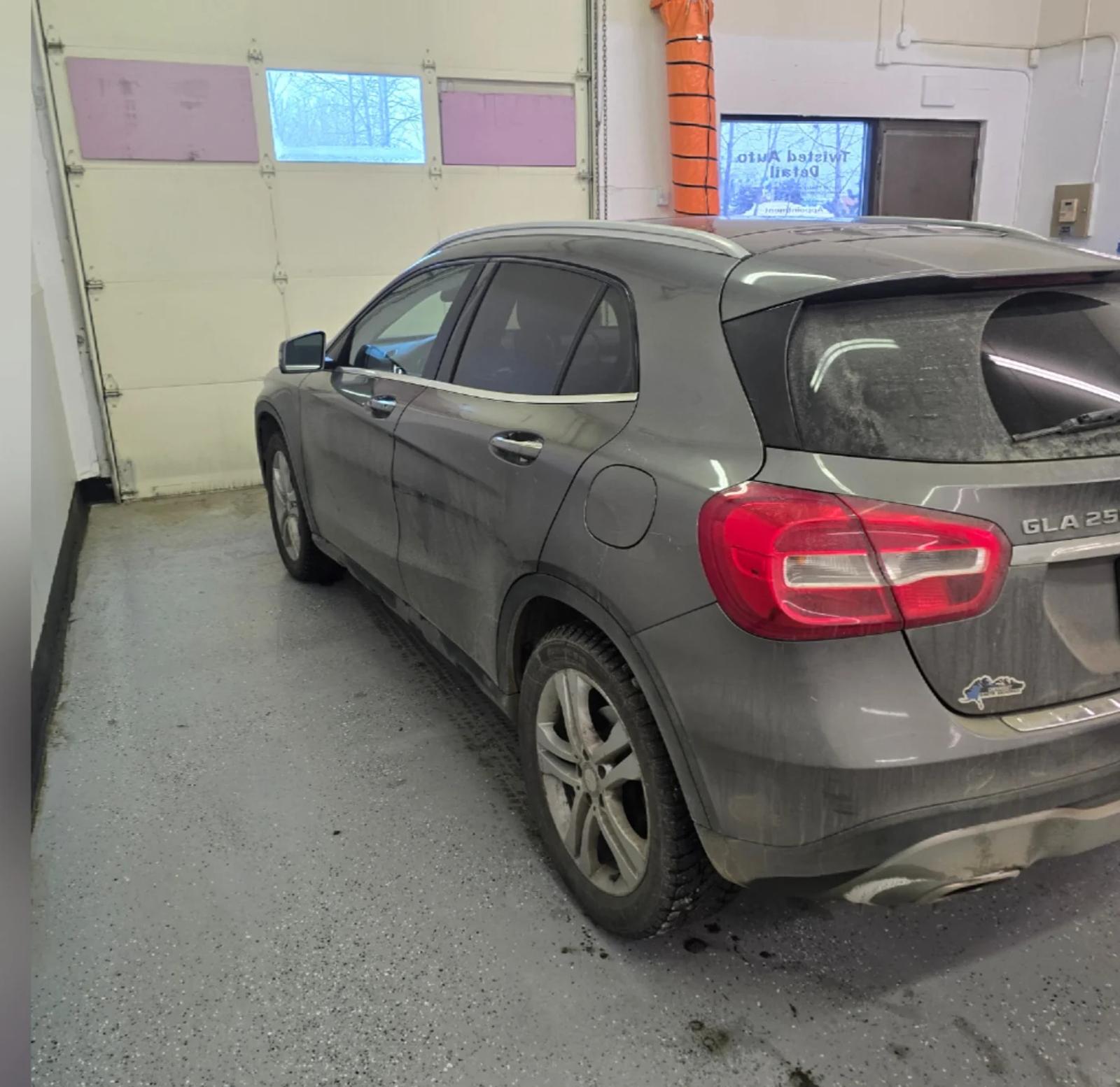 Mercedes GLA 250 panel before paint decontamination in Anchorage