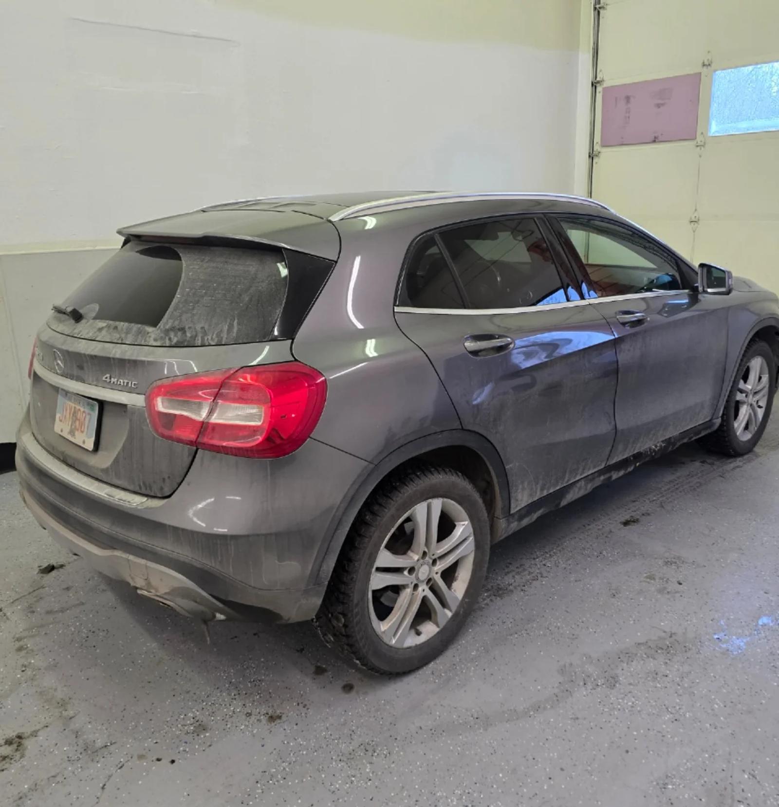 Mercedes GLA 250 paint before exterior detailing in Anchorage