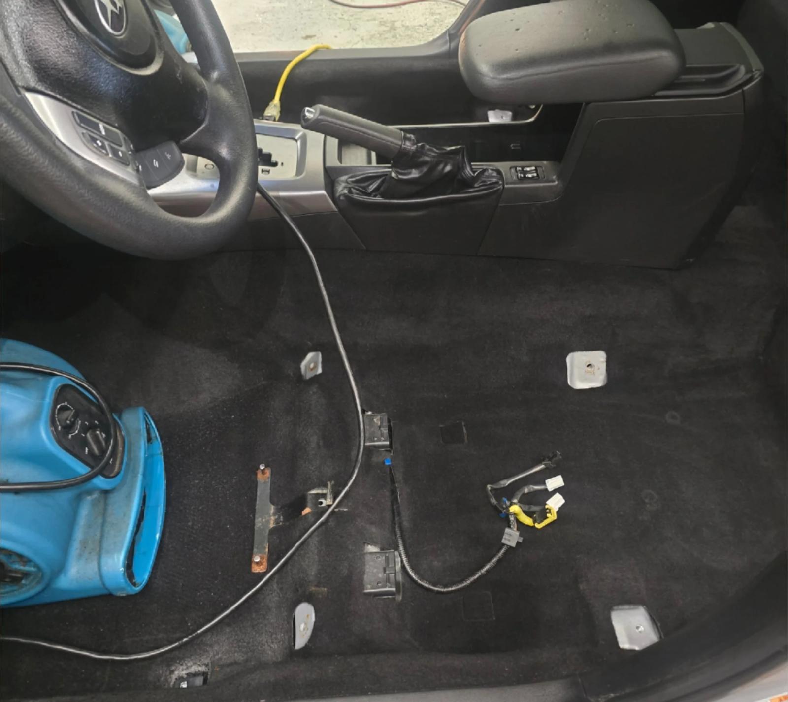 Car carpet after shampoo and extraction by Twisted Auto Detail