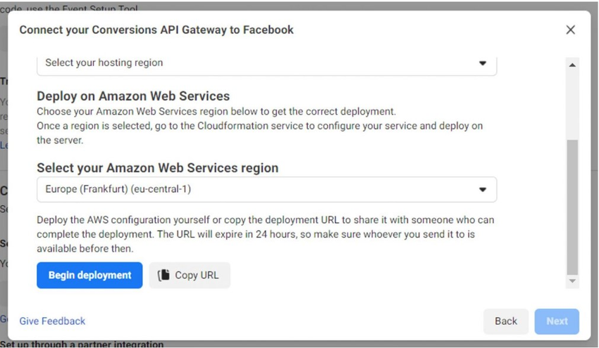 Facebook Conversions API deployment