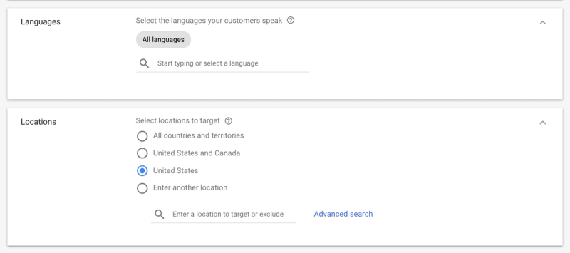 Youtube ads language and location targeting