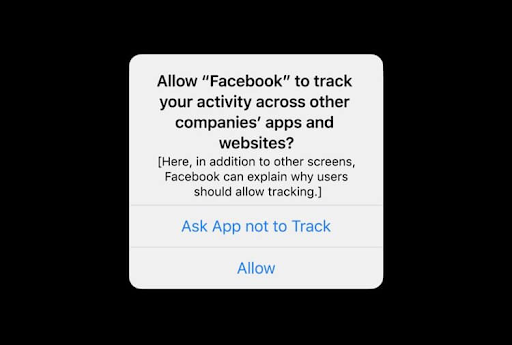 Facebook tracking permission request