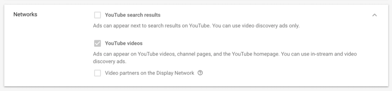 Youtube Ads networks