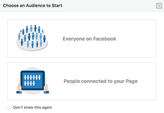 Facebook Audience Insights choosing an audience