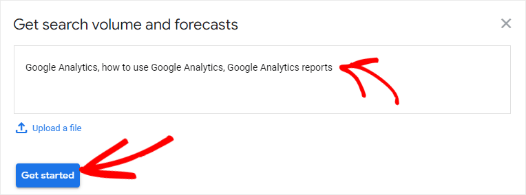 Search volume forecast