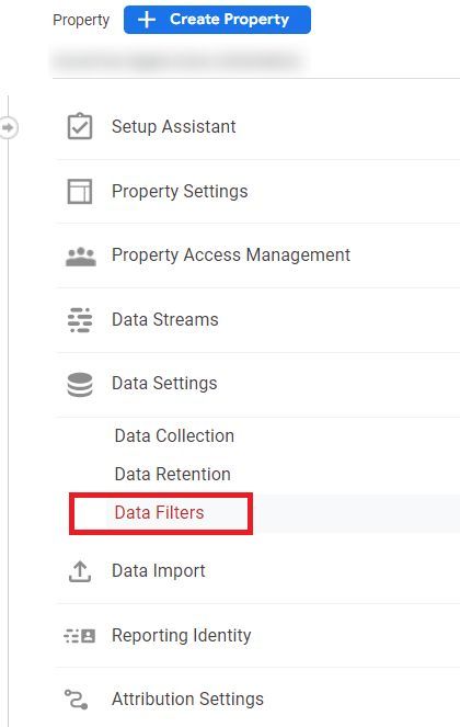 GA4 data filters settings